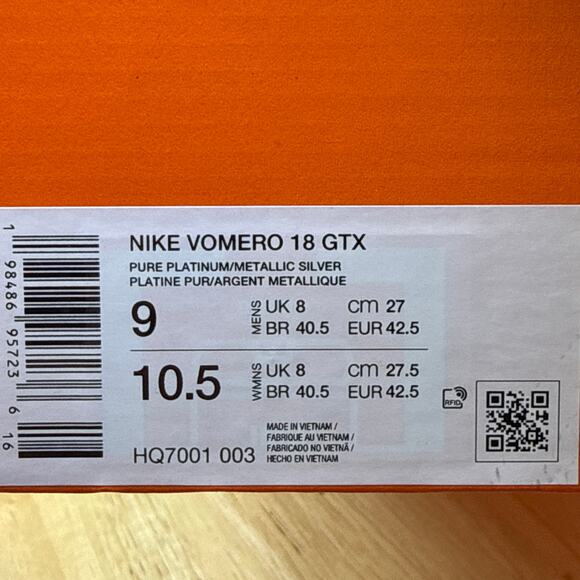 Nike Vomero 18 GORE-TEX Pure Platinum Light Pumice HQ7001-003 Men\'s Size 9 main image 4